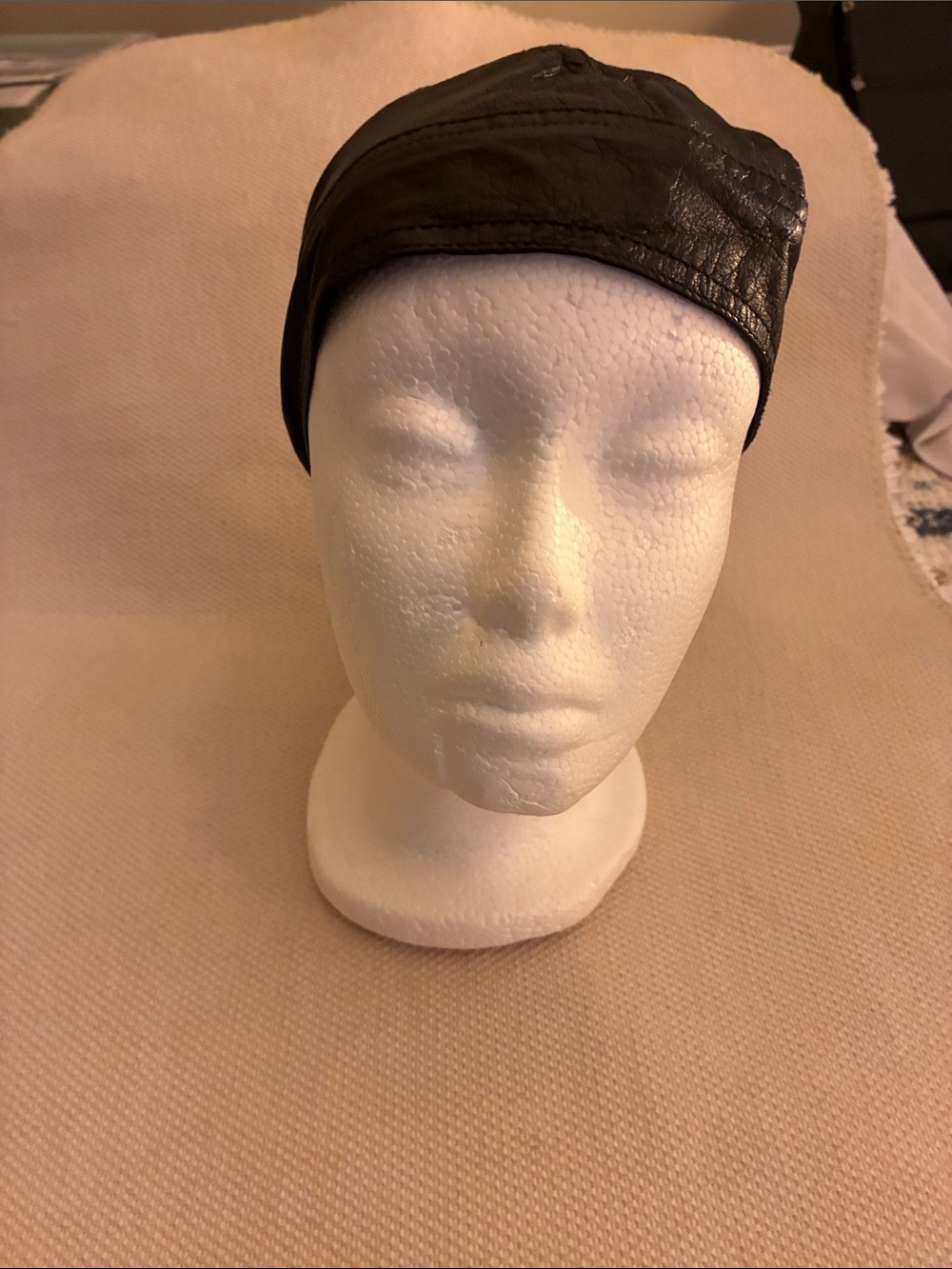 Capsmith Inc.Authentic Vintage Black biker skull cap, Durag headrap Unisex Y2K